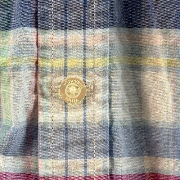 Vineyard Vines Long Sleeve Shirt Boys XL(18)  Blue Pastel Button Up Lightweight - Picture 6 of 9